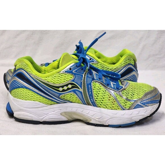 Women’s Saucony Triumph 9 Power Grid runners green blue size 8.5 - Picture 7 of 13